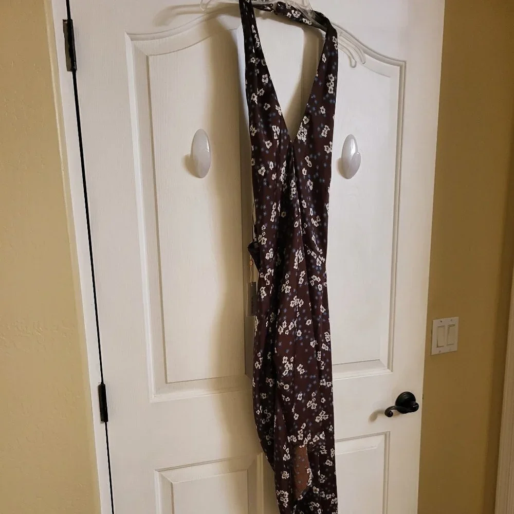 Heartloom Miyako Dress in Ganache Dark Brown floral Size Large NWT - Picture 5 of 11